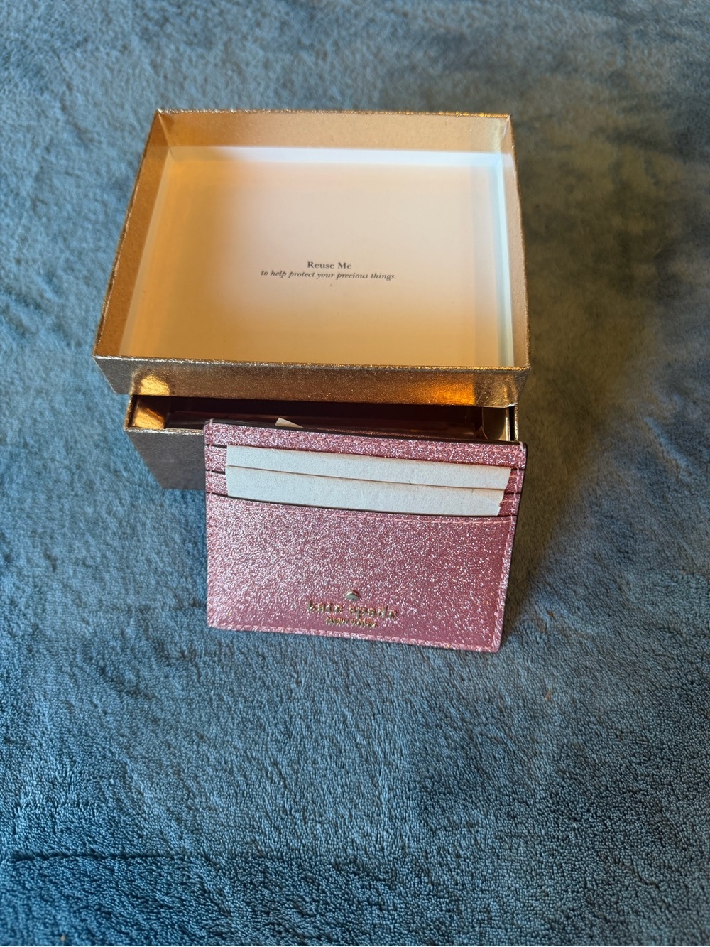 kate spade Glitter Pink Card Slot Holder